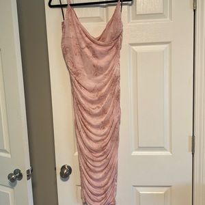 Pink marble tight fit dress